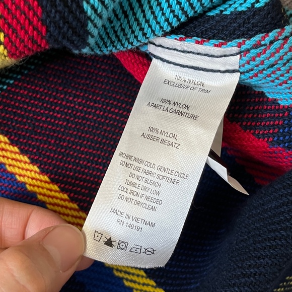 Topo Designs Plaid Cotton Flannel Button Down Shirt - Women's Size M - Red Multi - Picture 5 of 9